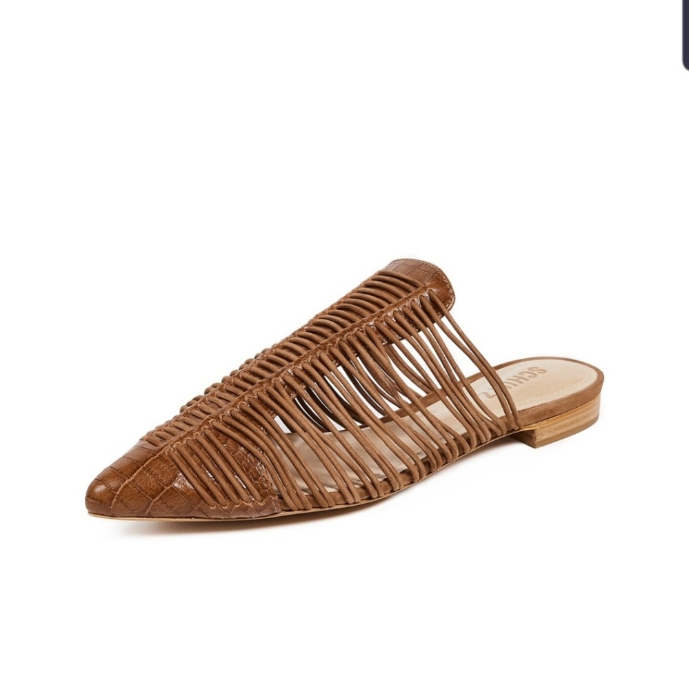 SCHUTZ Brown Woven Mules